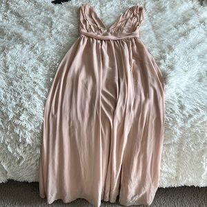 Blush bridesmaid dress